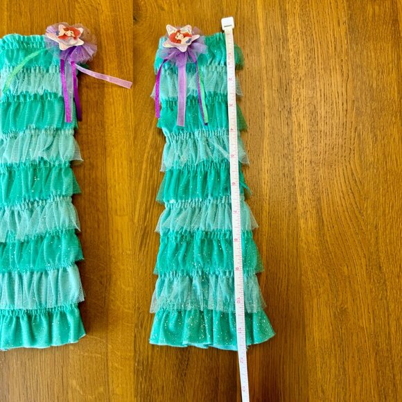 DISNEY Little Mermaid Ariel Sparkly Leg Warmers Girls S 4-6 Halloween Dress Ups - Picture 5 of 7
